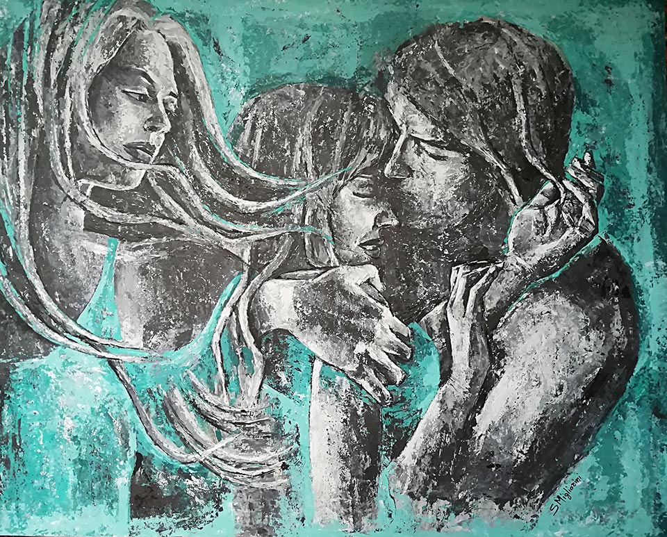 La carezza di Venere - Dimensioni: 100 x 80 cm - Tecnica: Acrilico a spatola su tavola - Anno: 2021