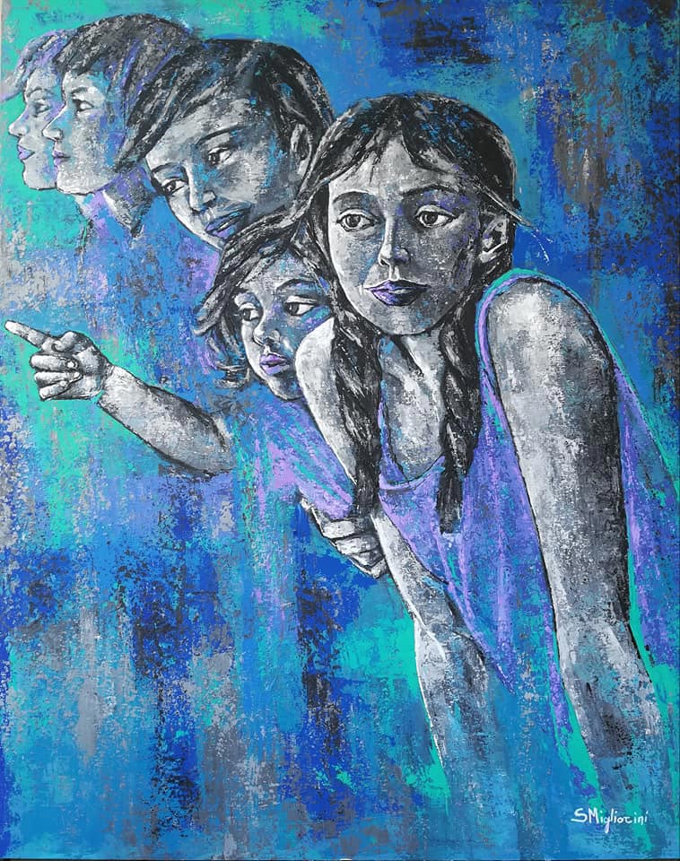 Orizzonte vicino - Dimensioni: 80 x 100 cm - Tecnica: Acrilico a spatola su tavola - Anno: 2019