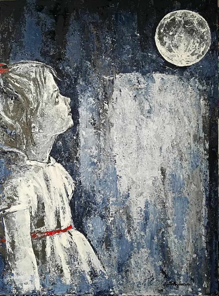 Prime inquietudini - Dimensioni: 60 x 80 cm - Tecnica: Acrilico a spatola su tavola - Anno: 2018