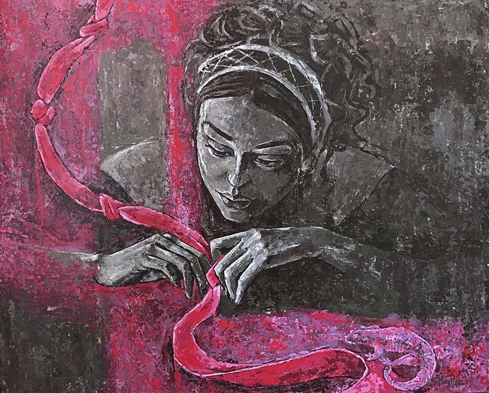 Rigenerazione - Dimensioni: 87 x 70 cm - Tecnica: Acrilico a spatola su tavola - Anno: 2020