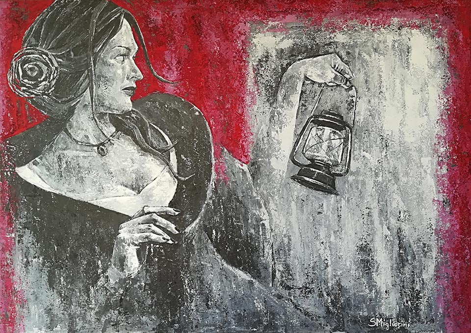 Verità svelata - Dimensioni: 102x 70 cm - Tecnica: Acrilico su tavola
